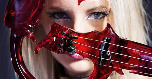 Caroline Owen with Ted Brewer Hades Electric Violin